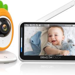 Dragon Touch Baby Monitor with Camera, 4.3" HD LCD Screen, 2.4GHz Wireless Transmission, Two-Way Audio, Infrared Night Vision, VOX Mode, Split Screen, 8 Lullabies and Temperature Monitoring-E40
NEW IN BOX
