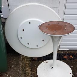 large round table 29" tall, 35"wide i had to dismantle this for someone but they didnt collect this so need gone . it has scratches and paintvmarks but they might come off this table has been in the garden this item is free and collection is from SM2