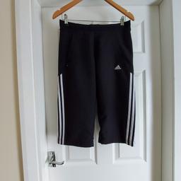 Breeches”Adidas”Black Colour With White Stripe
Good Condition

Actual size: cm

Length: 65 cm measurements from hips front

Length: 67 cm measurements from hips back

Length: 66 cm from hips side

Volume Waist: 73 cm – 85 cm

Volume Hips: 85 cm -87 cm

 Size: 10 (UK) Eur 36, US S

Shell: 100 % Polyester

Lining: 100 % Polyester

Made in Vietnam