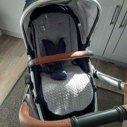 second hand mothercare journey, used but in good condition, comes with footmuff and bag and bumper bar. doesn't come with raincover unfortunately but can buy cheap.