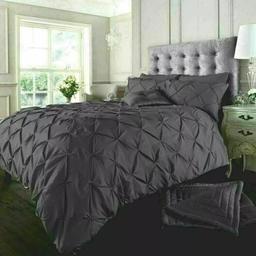 Pintuck Quilt Duvet Cover Bedding Set Genuine 68-Pick Fabric Hand Stitch Silver

Message for sizes and price