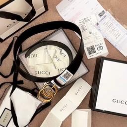 GUCCI BELT 1:1 HIGH CLONE.

Size: 95cm
Width: 4cm

Comes with all packaging:
Box
Dust-bag
Belt Sleeve
Belt Hole Puncher
Cards, Receipts
Paper Bag

Available for immediate collection from M21, can post for charges.