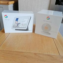 Google nest thermostat e   and Google nest hub.. Brand new, sealed