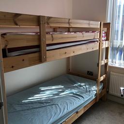 Bunk bed with mattress