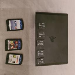 pstv and memory cards as shown in picture you have to buy your own power supply and controller either ps3 or ps4 .. comes fully working will post for 70.00 on