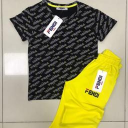 Kids T-shirt&Shorts Set Fendi Logo