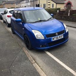 suzuki swift 1.3, 2006, 86000 miles, alloy wheels, tinted windows, body kit, good condition, mot september, tax june, for sale or will swap for something with smaller engine!