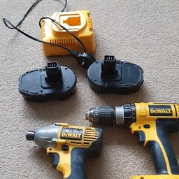 I have a used 18volt drill and impact driver 2 battery's and a charger used condition the drill has stopped working now 