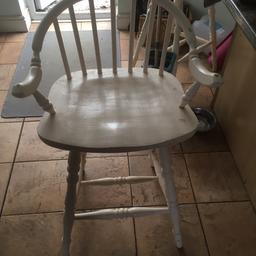 Farmhouse style cream bar stool. Ideal shabby chic project. 38” H 19” W
Heavy and solid. £10 each or both for £15.

Collection only