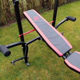 As new multi Function Weights Bench, with fly, preacher, leg curl and extension options. Has 3 incline positions. Foldable and adjustable preacher pad. Manufactured by Hop Sport.
