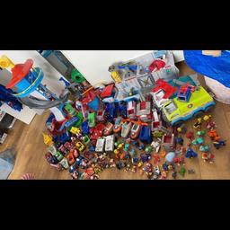 Paw patrol big bundle - my size look out tower, paw patrol transporter, plane, jungle and arctic trucks, many vehicles and figures. All working, all in good used condition