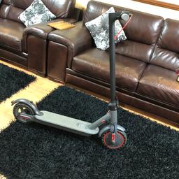 AOVO PRO Scooter

Motor: 350W

Lithium Battery

36V 10.4Ah

Max speed: 20Mph

Front Electrical Brake/ rear disc brake

Charging period: 4 hours
Folding size: 1070x1100x430MM

Colour: Dark grey

If you download AOVO app you can also control it on there and use cruise control

Retail Price: £250-£280

Had for a month rarely got to use it as of the weather

COLLECTION ONLY

Message for adress

IG1 East london
