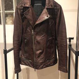 Brand New All Saints Conroy leather Biker Jacket. Size Small. Colour OX BLOOD really nice piece you can even smell the leather. In store n online it’s up for RRP £359 selling quite cheap Bargain