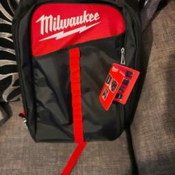 milwaukee electricians rucksack
bought wanting a standard rucksack
 perfect for electricians with loads of pockets
paid a small fortune
brand new