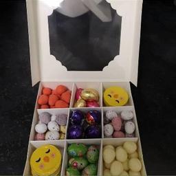 9 Square Easter chocolate box can be posted for additional £3