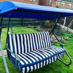 3 seater seat swing in really good condition!

Redecorating garden is reason for selling