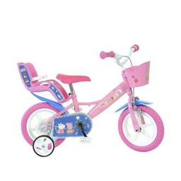 Dino Bikes 12 inch Pink Peppa Pig Bike,124RL-PIG, Rear Seat, Basket, stabilisers, P290F

New, opened to check, comes in an original but scruffy packaging what has been reflected in price.

The pictures above show the condition of the actual item you will receive. See manufacturer’s description below for more details & grab yourself a bargain!

***

Complete with EVA tyres, 2 calliper brakes and mud guards, this bike is a safe choice for beginners. There's even a handy front basket and rear seat for their favourite dolls and toys to join them for the ride, too.