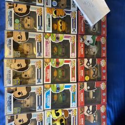 A good selection of Funko Pops all in great condition, Turtles trio have general wear from age but still look great. Price in pics.

Postage to be added