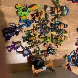 Ninja Turtles bundle, some toys talking/make noises and needs new batteries, some rare figures - Shredder and Bebop, all in good used condition