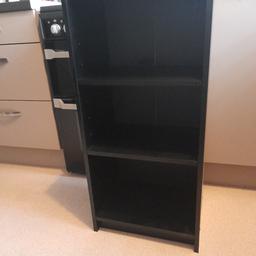 Black wooden 3 shelf bookcase. I have two of these available. Both in very good condition, no damage or marks whatsoever. Shelves are moveable, solid piece of furniture. £5 each, collection only from Penge SE20.