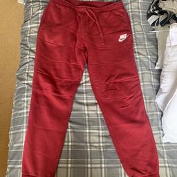 Nike red tracksuit bottoms