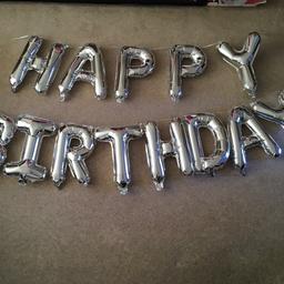 Shiny silver

Each letter is approximately 13” long

Excellent condition! Still lots of life left in them!

Pet and smoke free home

£5