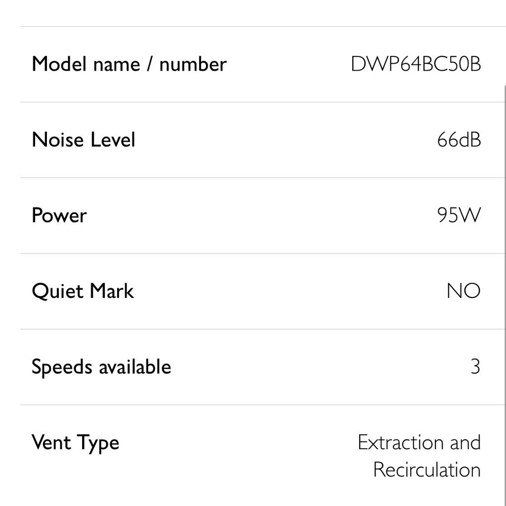 Bosh DWP64BC50B Pyramid Chimney Cooker Hood in SW19 London for £99.00