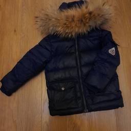 Boys pryenex coat
age 4 will fit age 3-4 / 4 
£310 new 
fur is real (its amazing)
Great condition 
postage is £4
open to reasonable offers