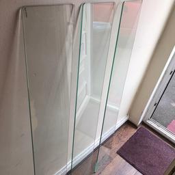 3 tempered glass shelves length 120 cm x width 20 cm for sale brand new glass. Pickup or deliver close to B18