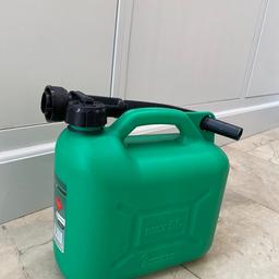 Brand new 5L Petrol Can, as shown in pictures with pipe and cap etc. Never used. Bought in error.