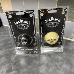 Both new never used 
Full size professional cue ball and Jack Daniels No 7 billiard ball