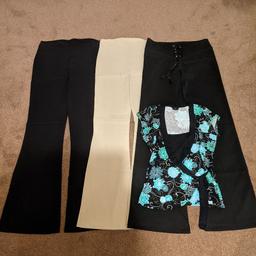 As per your request I have created a new advert for:

2 black trousers
1 beige trouser
1 green/black top

The weight is between 1 - 2kg making postage price £4.40