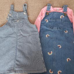 2 dungaree dresses size 3-4 years.. used once or twice. 

collection or can post for £3