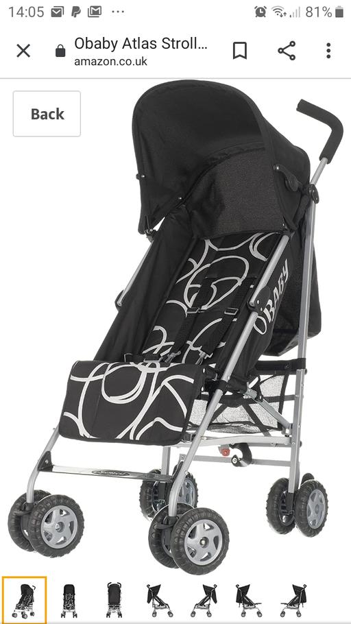 Buy & Sell Lancashire Burnley - Photos for O'BABY ATLAS STROLLER. BLACK/WHITE. STURDY