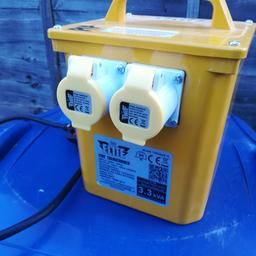 Elite 3.3kva Power Tool Rated Site Transformer 110v
Fully working order, bought over a month ago not needed anymore.
Collection from the WS10 POSTCODE OF WEDNESBURY WEST MIDLANDS ONLY
£50