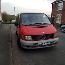 Mercedes vito 2003 
Side windows
238000 
Doors have rotten at bottom 
Mot due may 
Brought a larger van for business so selling this one. It's a good workhorse 
Pulls like a train
Engine all good
Just bodywork needing attention