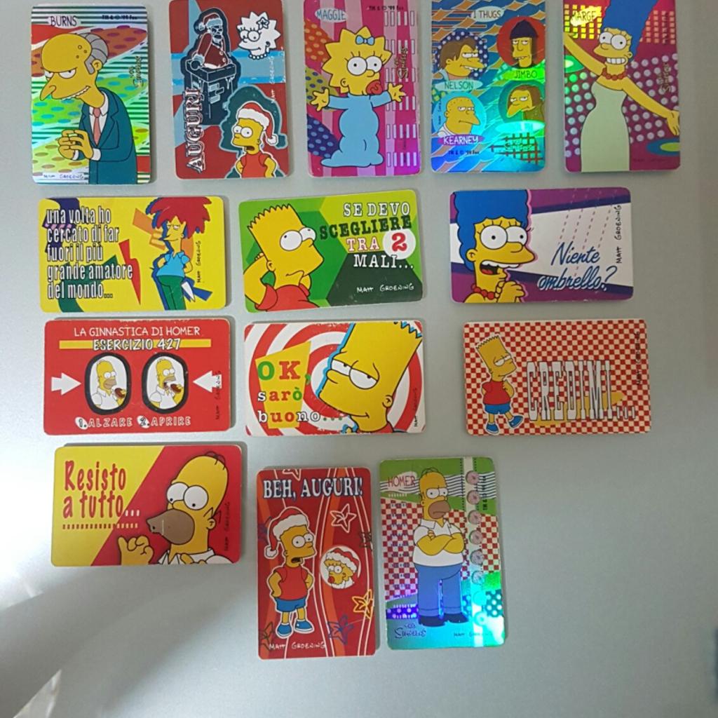 Carte cards anni 90 Simpsons in 20094 Buccinasco für € 15,00 zum ...