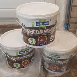 3 x 5L Johnstones fence paint - Golden Chestnut.

unopened, only have these 3.

collection only.