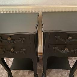 2 lovely black bedside tables from dunelm.£60 for both.