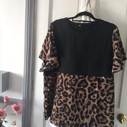 Leopard print blouse top from SHEIN
Lovely top, hardly worn 
Size 1XL would fit a 18 best.