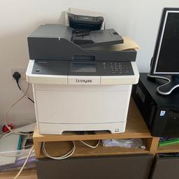 Printer, copier and scanner all in one 
Lexmark model 
Pictures includes what it comes with but no power lead as was faulty  (can get one online) 
Does work perfectly fine 
Looking for £100 but open to reasonable offers 

Collection only