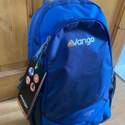 Brand new with original labels. This Vango rucksack is perfect for long walks. It features front organiser pocket, main compartment hydration compatible, breathable back system and elasticated side pockets RRP £15.99 collection from Bacton IP14 4NT or if you willing to cover postage costs I can send