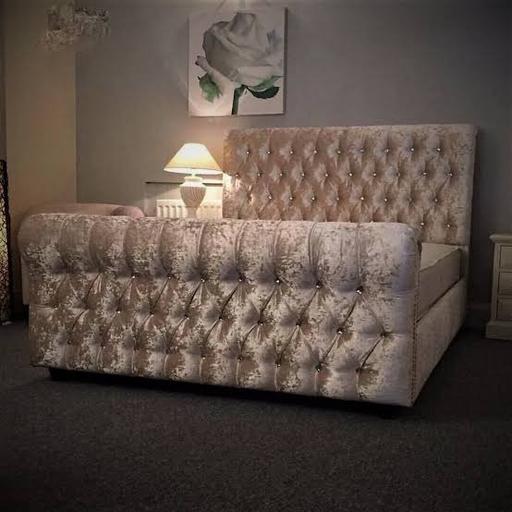 Buy & Sell South East London Brixton - South East London - Photos for Crush velvet Astral sleigh bed