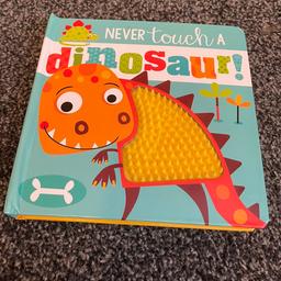 Never touch a dinosaur sensory book 
Different feels to each page/Dino 
£2
Collection Atherton