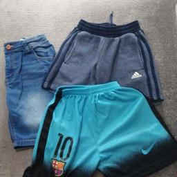 Next denim 8 years adjustable waist
Blue adidas 7 - 8 years
Barcelona no label but fit same time