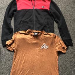 Black and red bee inspired hoodie with zip fastening size small 
 Brown Suede bee inspired t shirt size small 
Both in excellent condition 
Will post but buyer pays postage