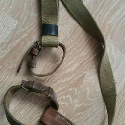 Used ww2 Russian Mosin Nagant Rifle Sling
Good condition Marked

Please be aware I'm selling some of my items from my home in the UK and some from my home in Bulgaria, This is being sold from Bulgaria, If you have any questions please feel free to
contact me,  Postage:£5.00