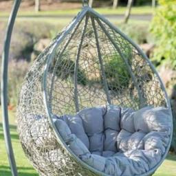 Brand new sealed Grey swinging egg chair.