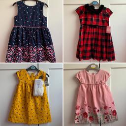 7 beautiful girls dresses she 2-3 
Some have been worn just once & the rest have the tags on
The green flower dress is 1-1/2 but, is very big so will easily fit 2 year old. 
Selling as one lot 
Dresses range from Next, Boots, Nutmeg and Primark