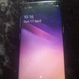 galaxy  S8 for sale open to all networks has small crack in corner doesn't affect screen phone works perfectly
